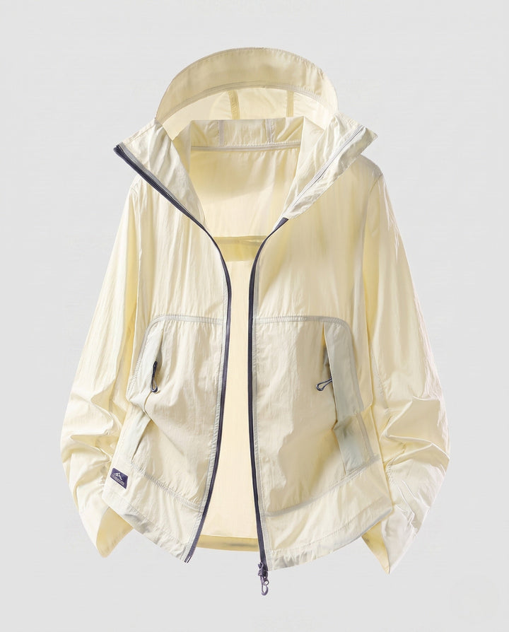 Women's Lightweight Windbreaker with Practical Cut and Breathable Inserts