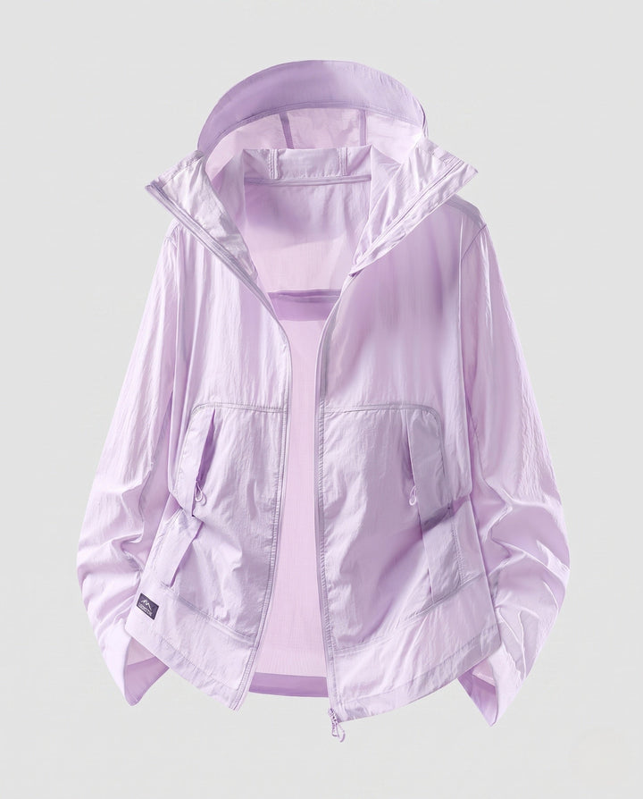Women's Lightweight Windbreaker with Practical Cut and Breathable Inserts
