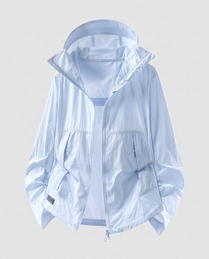 Women's Lightweight Windbreaker with Practical Cut and Breathable Inserts