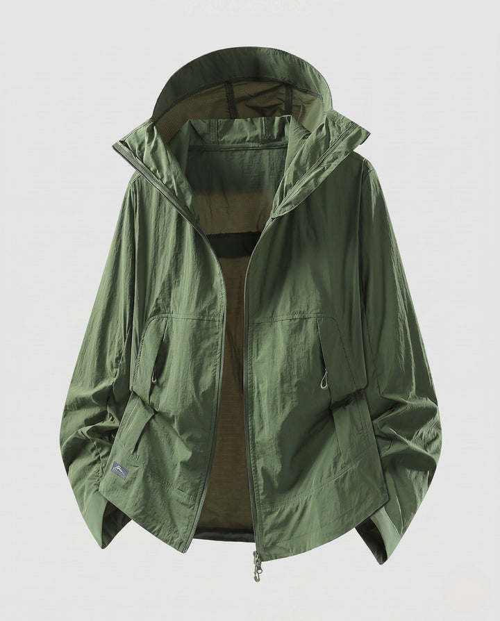 Women's Lightweight Windbreaker with Practical Cut and Breathable Inserts