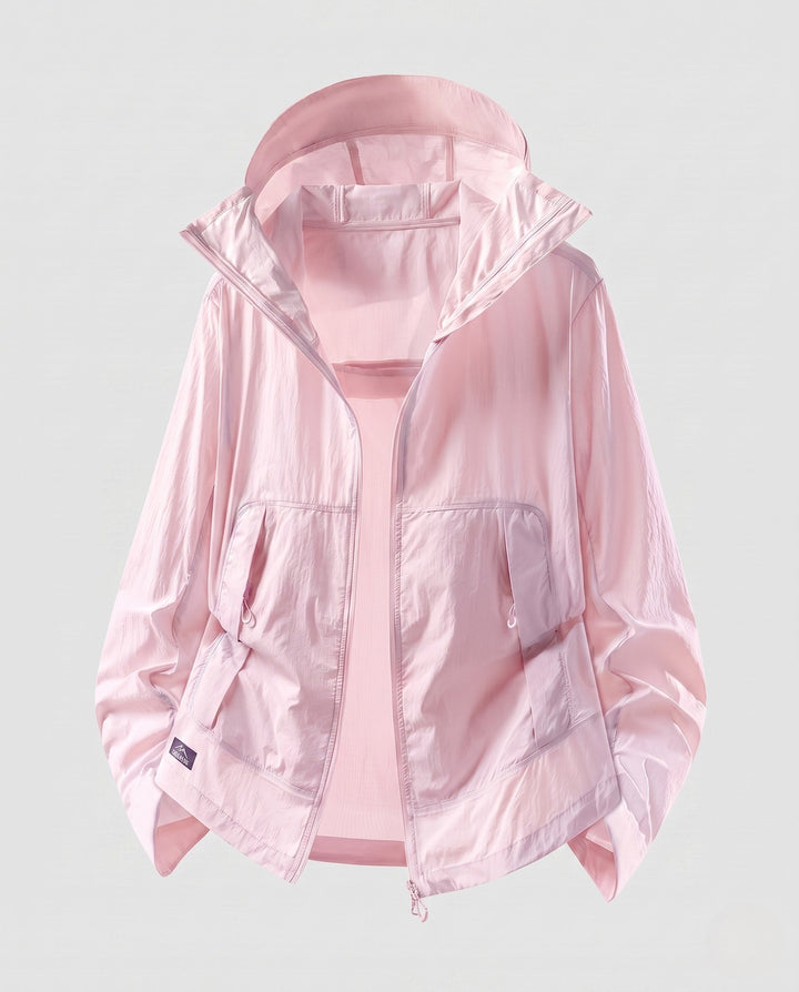 Women's Lightweight Windbreaker with Practical Cut and Breathable Inserts