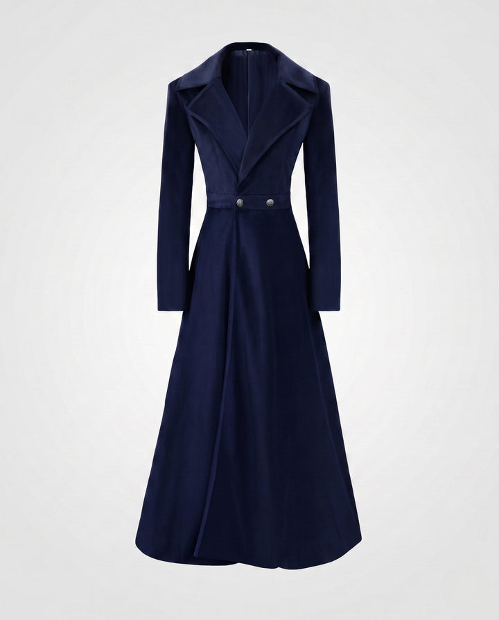 Women's Elegant Tailcoat with Wide Lapels and Tailored Fit