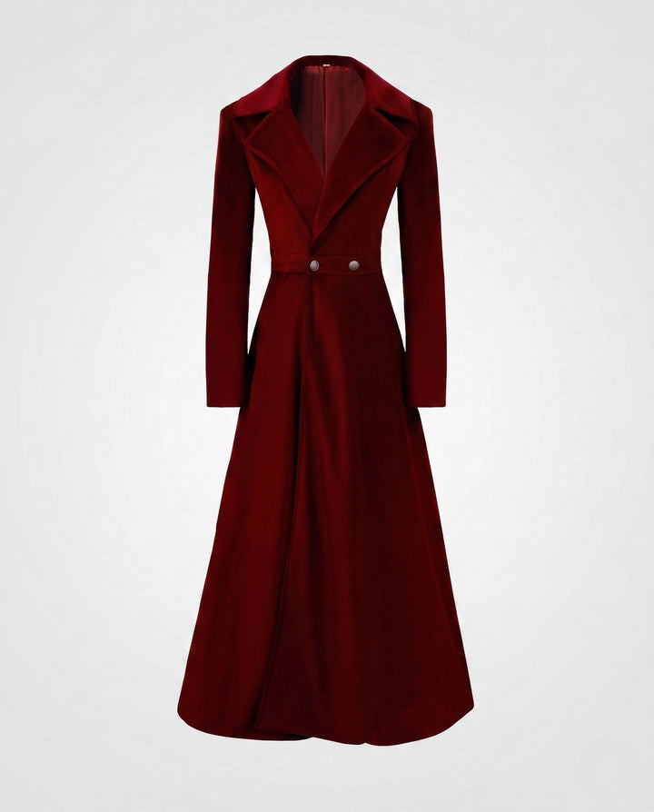 Women's Elegant Tailcoat with Wide Lapels and Tailored Fit