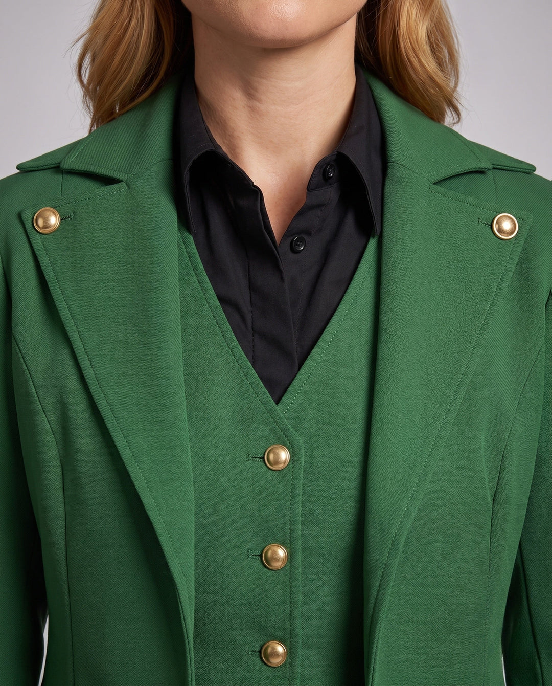 Women's Vintage-style Costume Jacket with Asymmetrical Hem