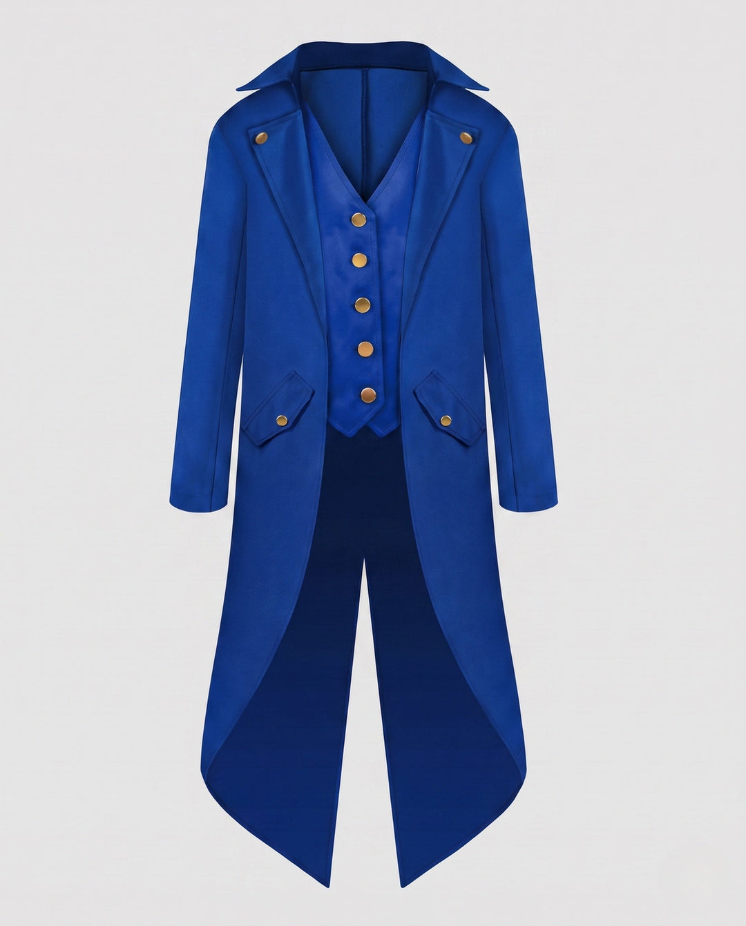 Women's Vintage-style Costume Jacket with Asymmetrical Hem