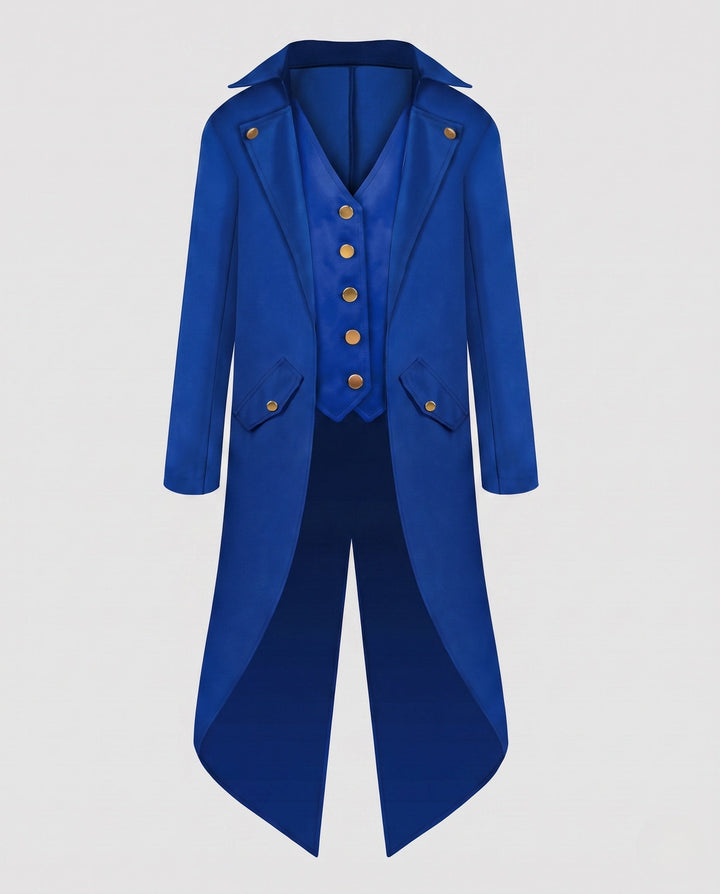 Women's Vintage-style Costume Jacket with Asymmetrical Hem