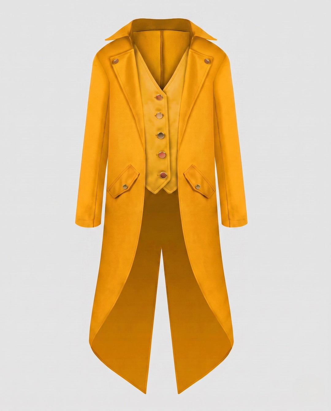 Women's Vintage-style Costume Jacket with Asymmetrical Hem