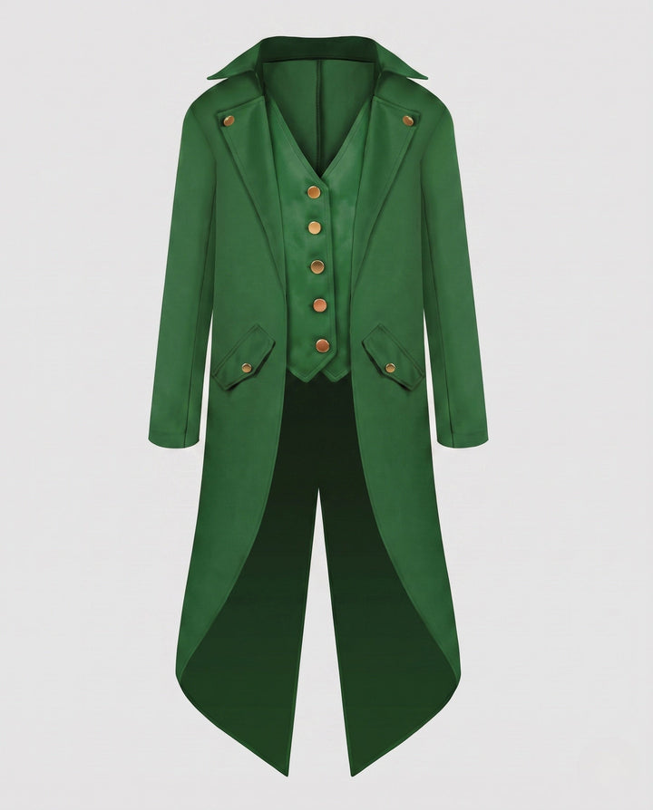 Women's Vintage-style Costume Jacket with Asymmetrical Hem