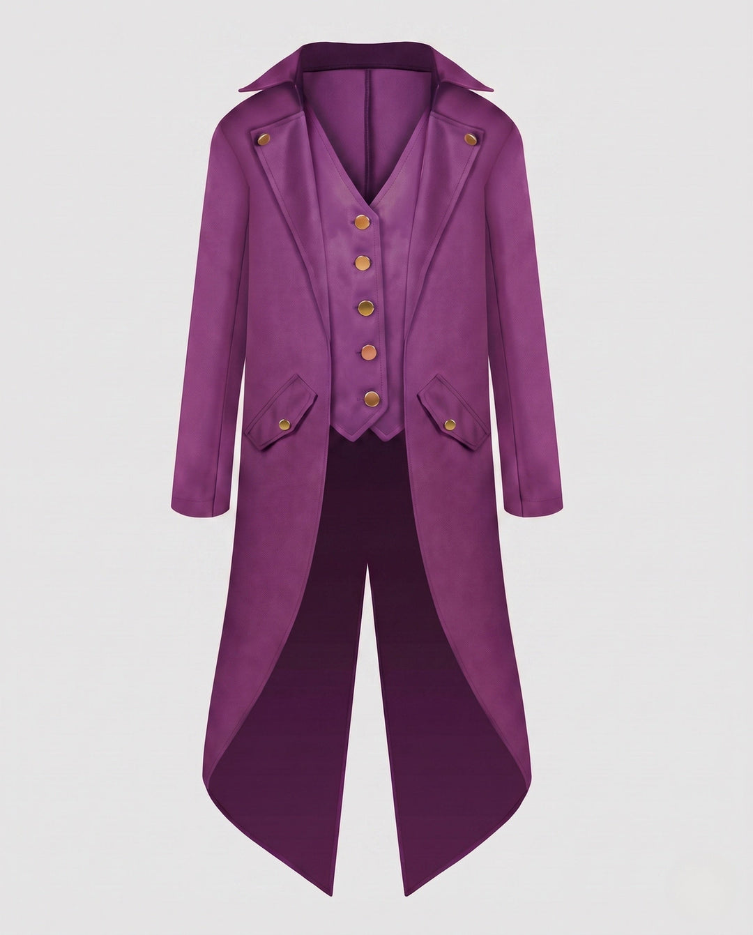 Women's Vintage-style Costume Jacket with Asymmetrical Hem