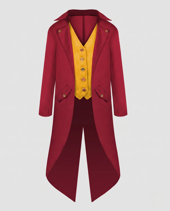 Women's Vintage-style Costume Jacket with Asymmetrical Hem