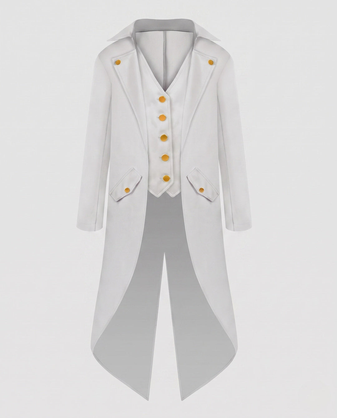 Women's Vintage-style Costume Jacket with Asymmetrical Hem