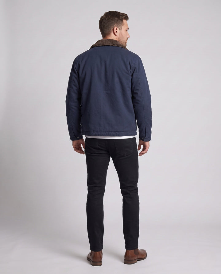 Men's Robust Field Jacket with Teddy Collar