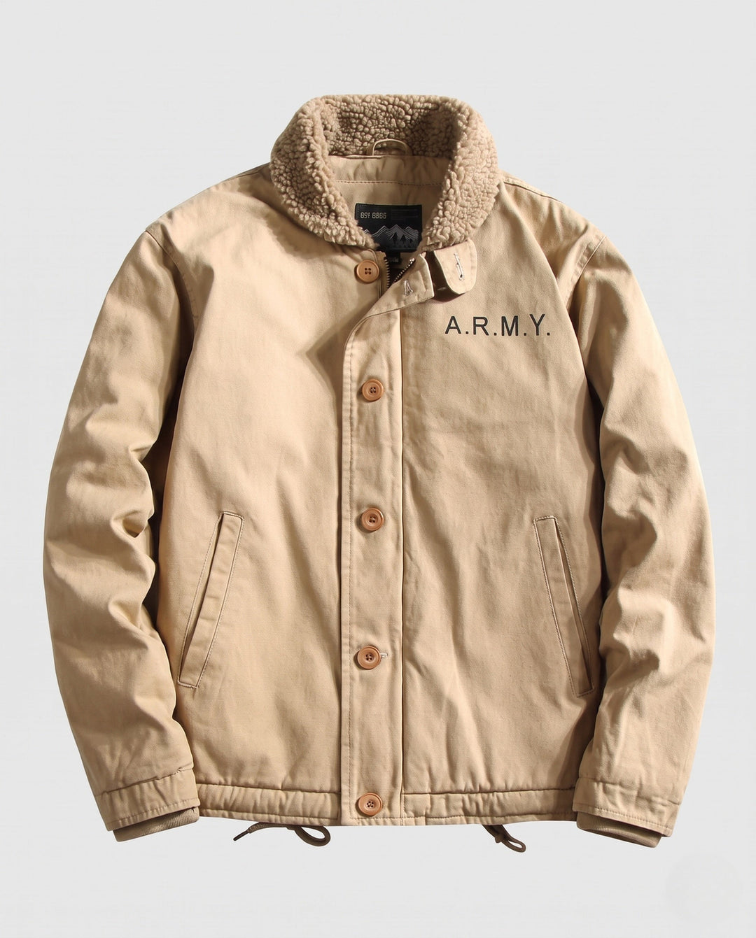 Men's Robust Field Jacket with Teddy Collar