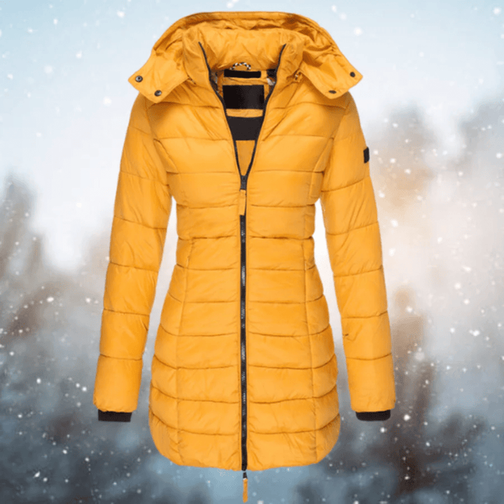 Quilted Longer Slim Fit Puffer Coat