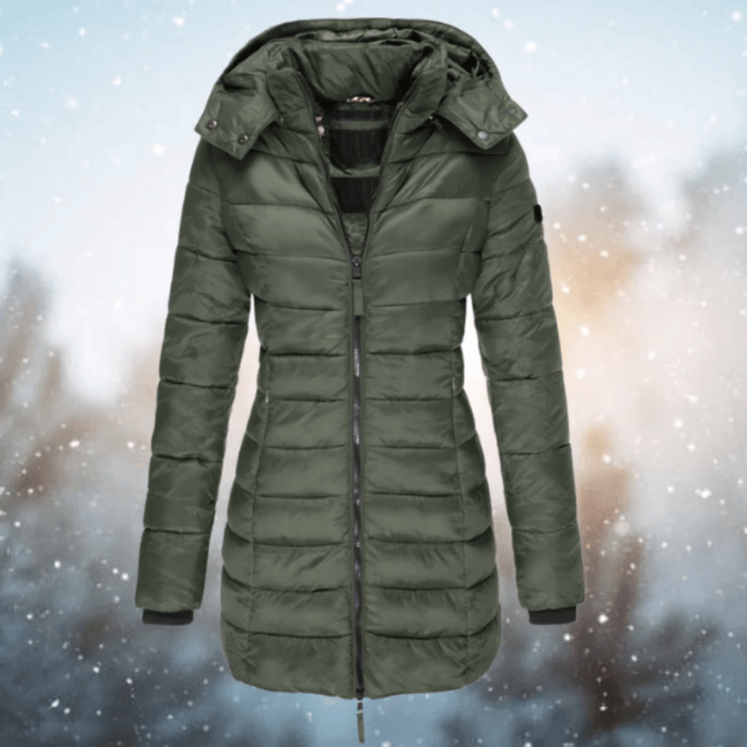 Quilted Longer Slim Fit Puffer Coat