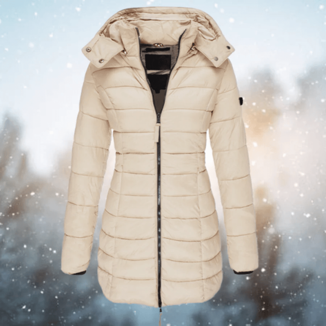 Quilted Longer Slim Fit Puffer Coat