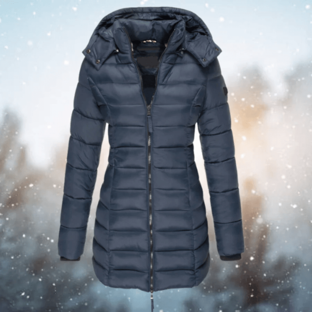 Quilted Longer Slim Fit Puffer Coat