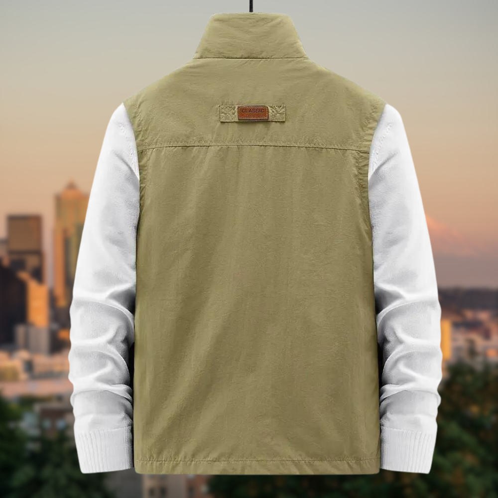 Men's Vest Multi with Pockets with Zipper