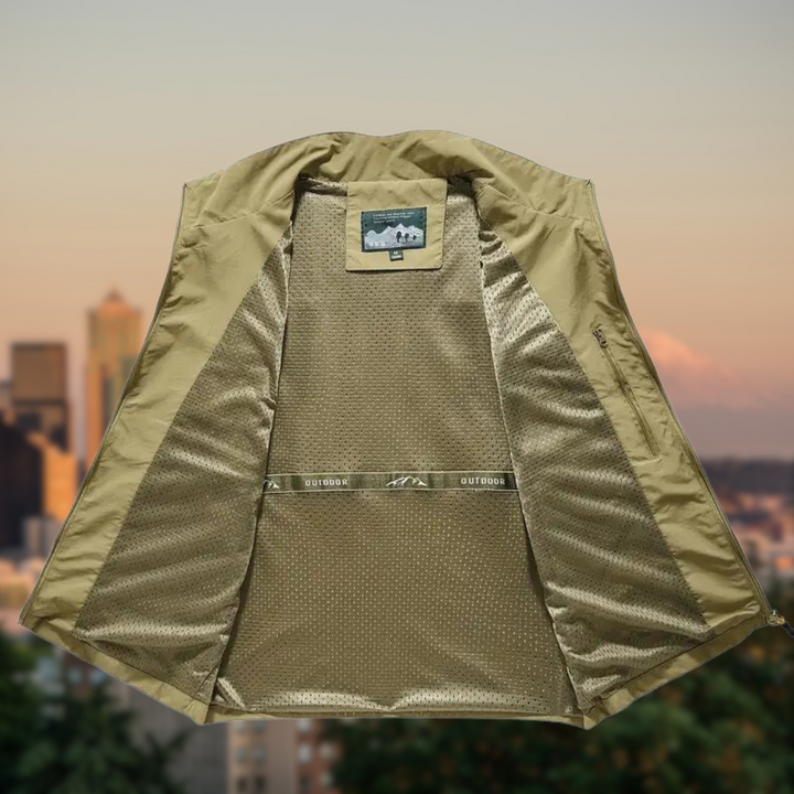 Men's Vest Multi with Pockets with Zipper