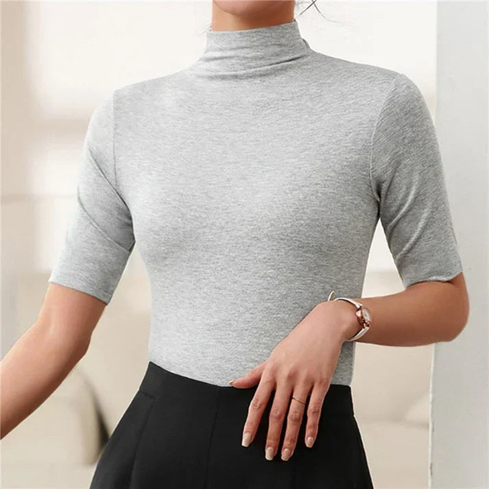 Ultra-thin Pullover with Roll Neck Without Seams