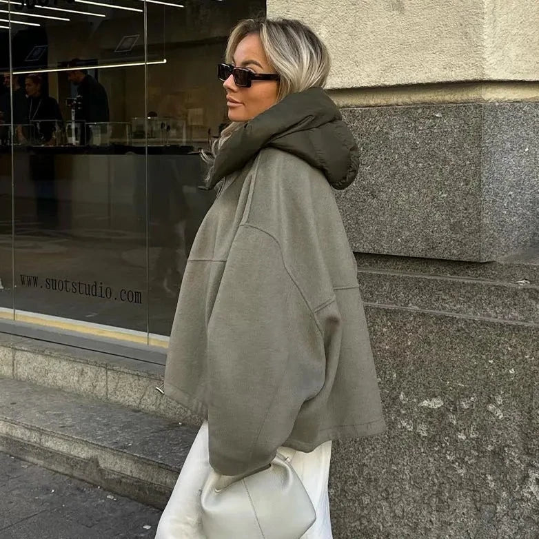 Women's Casual and Loose Jacket with Hood