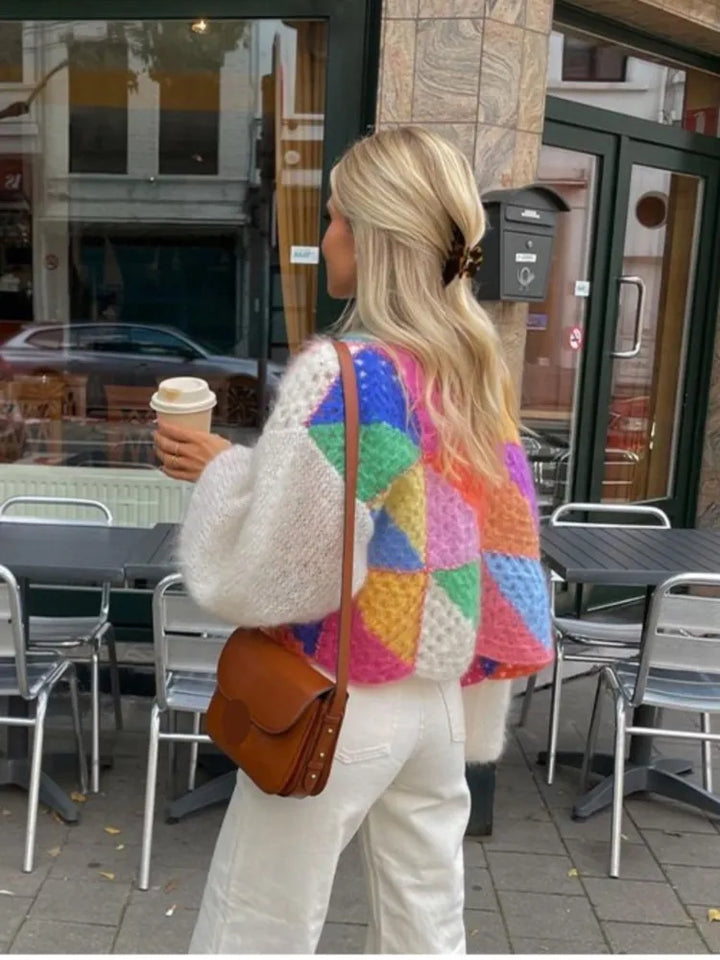 I Striped Sweater with Open Design