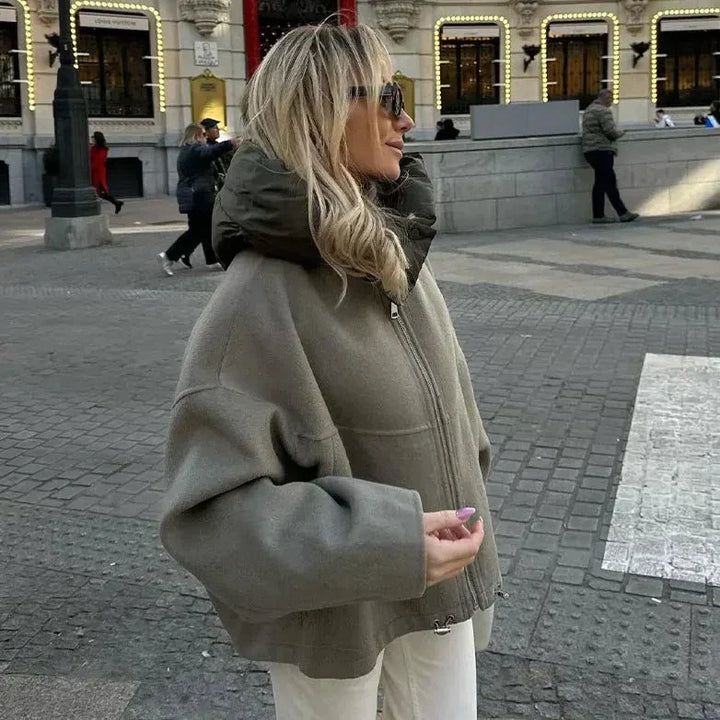 Women's Casual and Loose Jacket with Hood