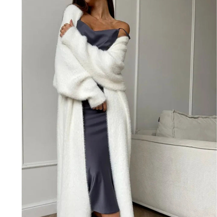 Women's Long Cardigan with Loose Fit