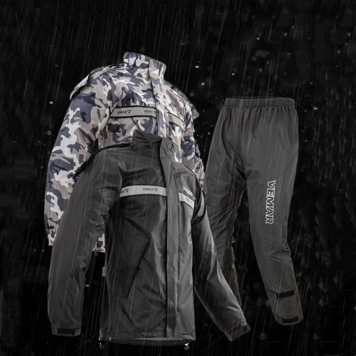 Unisex Waterproof Motorcycle Rain Suit with Hood