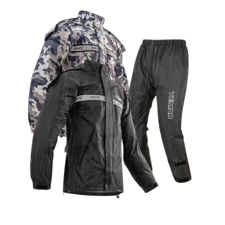 Unisex Waterproof Motorcycle Rain Suit with Hood
