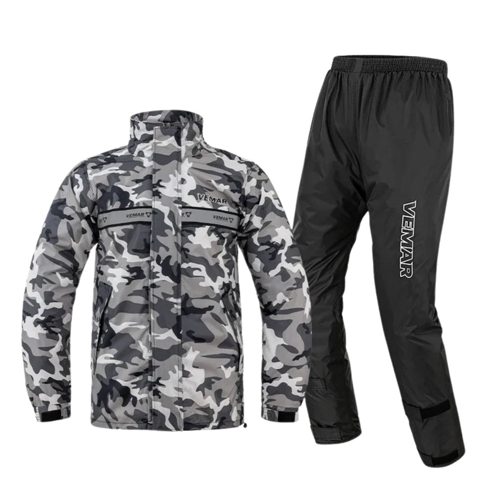 Unisex Waterproof Motorcycle Rain Suit with Hood