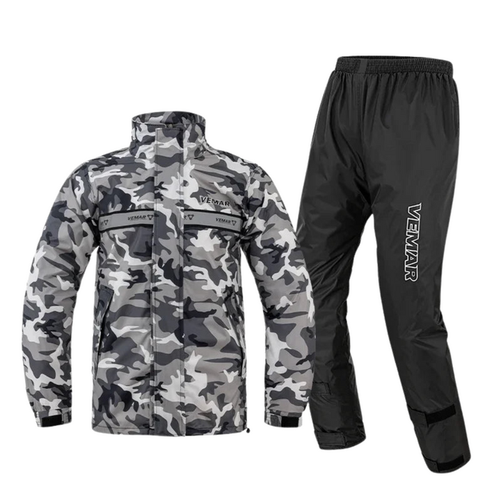 Unisex Waterproof Motorcycle Rain Suit with Hood
