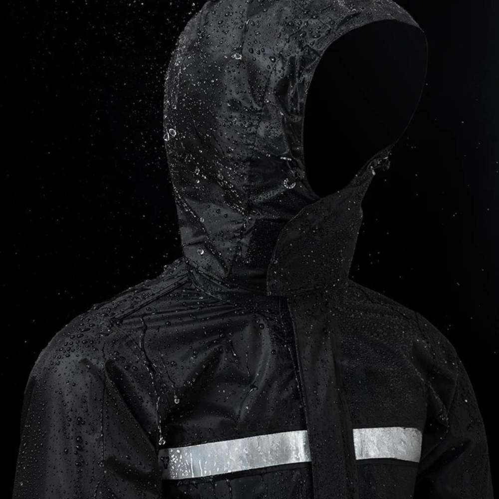 Unisex Waterproof Motorcycle Rain Suit with Hood