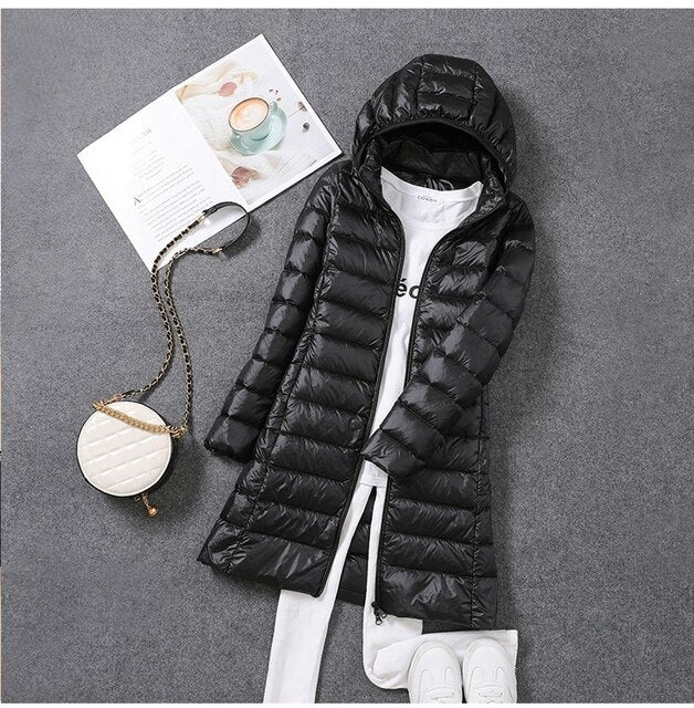 Ultra-Light Packable Long Puffer Coat