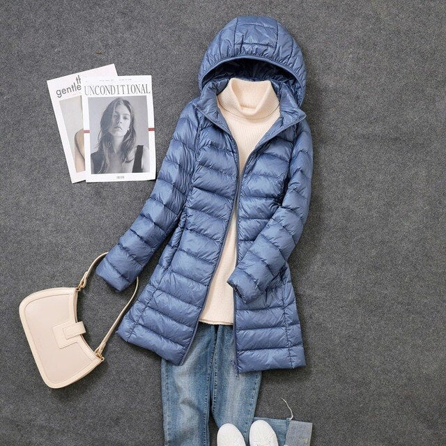 Ultra-Light Packable Long Puffer Coat