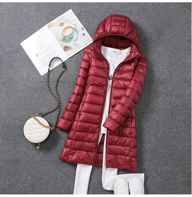 Ultra-Light Packable Long Puffer Coat