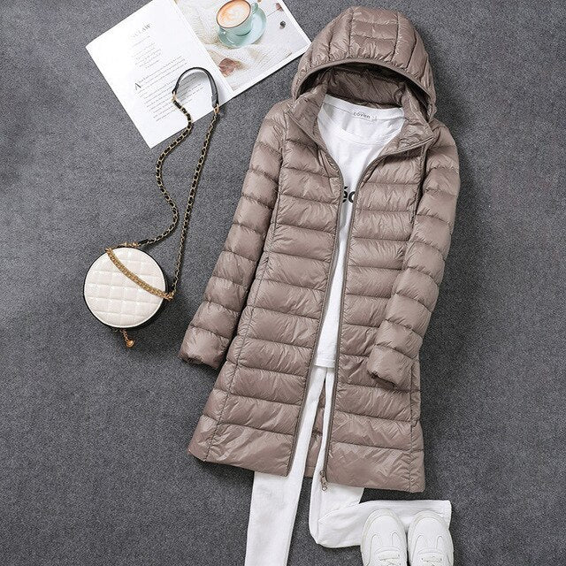 Ultra-Light Packable Long Puffer Coat