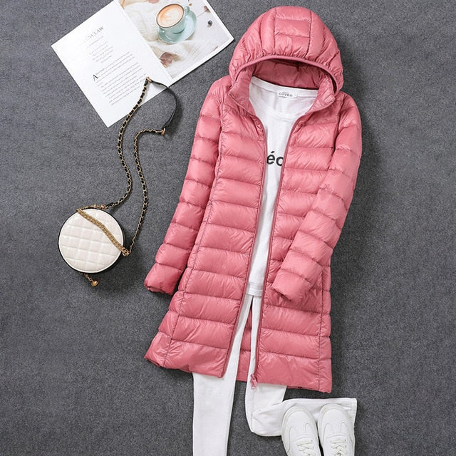 Ultra-Light Packable Long Puffer Coat