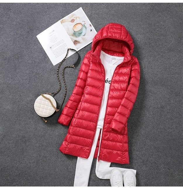 Ultra-Light Packable Long Puffer Coat