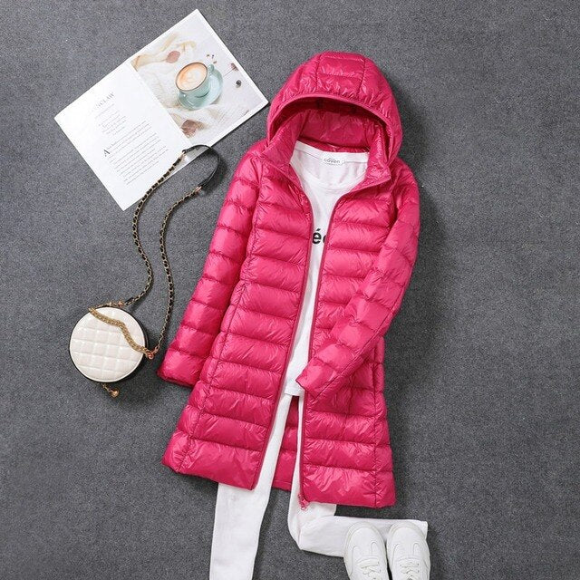Ultra-Light Packable Long Puffer Coat