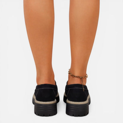 Women’s Chunky Loafers Comfortable Slip On Casual Shoes