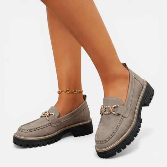 Women’s Chunky Loafers Comfortable Slip On Casual Shoes
