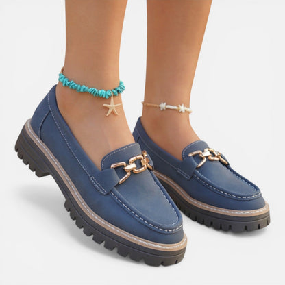 Women’s Chunky Loafers Comfortable Slip On Casual Shoes