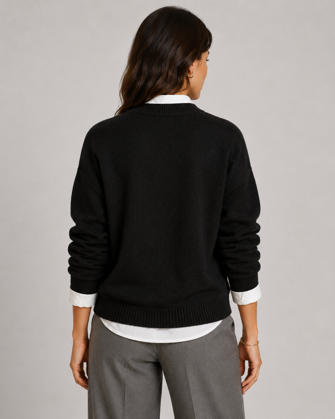 Women's Crewneck Knit Sweater – Relaxed Fit Pullover