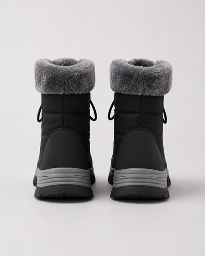Women's Fur-Lined Lace-Up Snow Boots