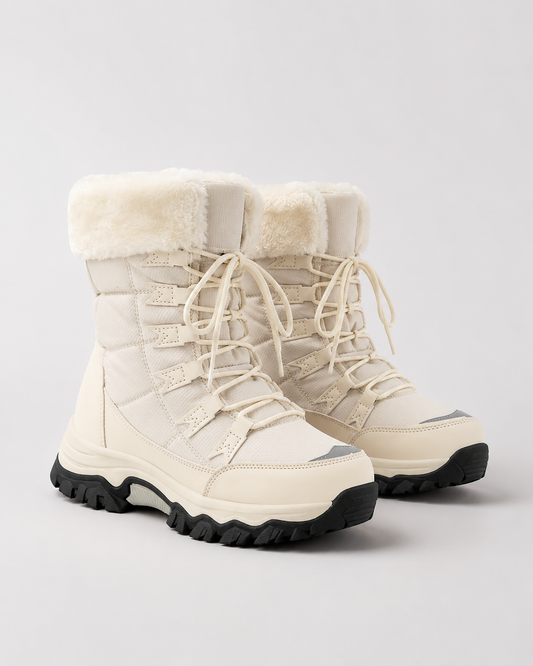 Women's Fur-Lined Lace-Up Snow Boots