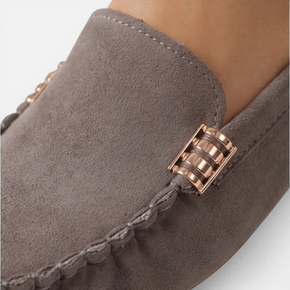 Women’s Slip On Loafers Metal Detail Comfortable Classic Flats