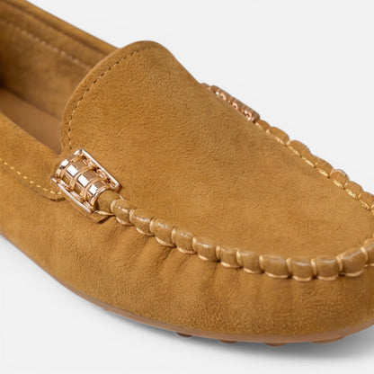 Women’s Slip On Loafers Metal Detail Comfortable Classic Flats