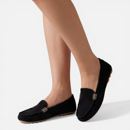 Women’s Slip On Loafers Metal Detail Comfortable Classic Flats