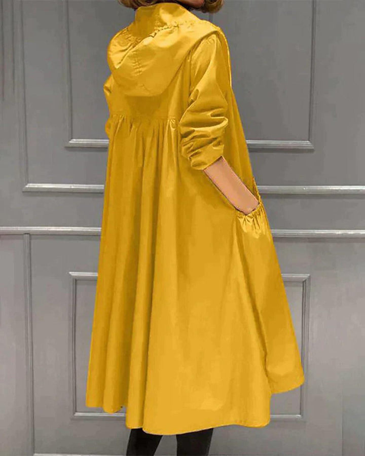 Women's Knee-Length Hooded Jacket